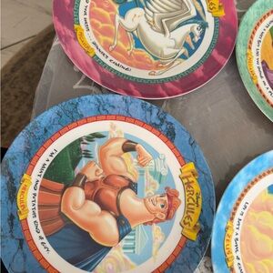 Hercules, pegasus, zeus and Megara Collector Plates with Blue and Pink Accents